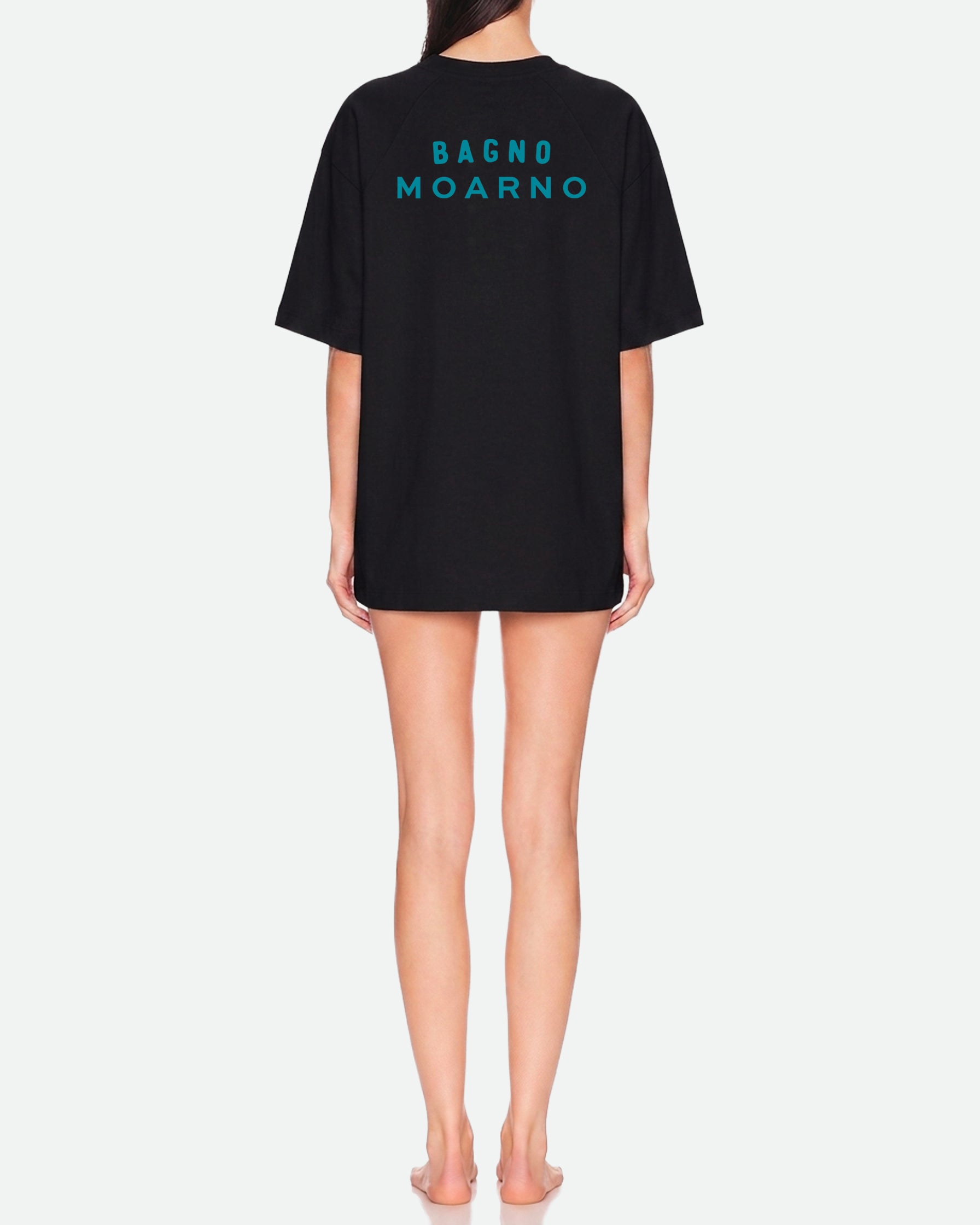 T-SHIRT NERA IN JERSEY DI COTONE