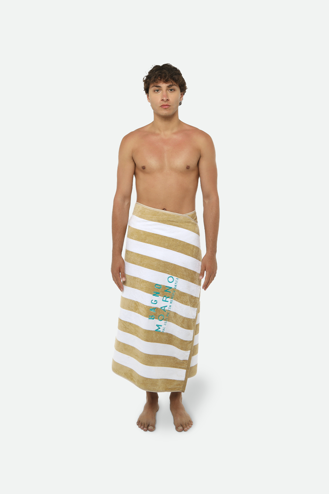 TELO DA SPIAGGIA TORTORA IN JACQUARD VELOUR DI COTONE