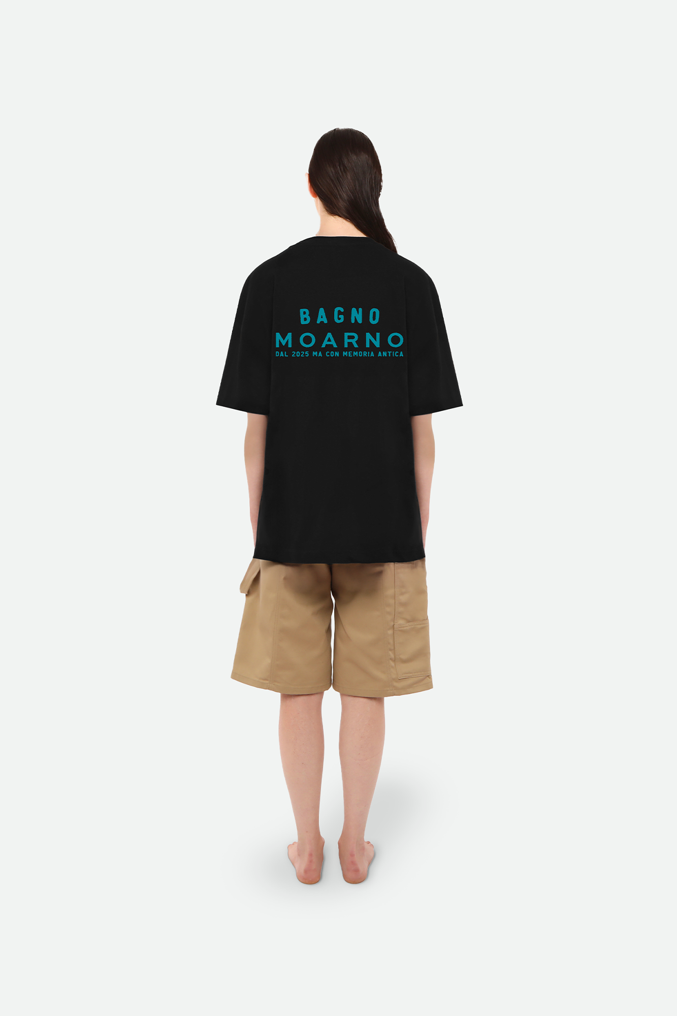 T-SHIRT NERA IN JERSEY DI COTONE