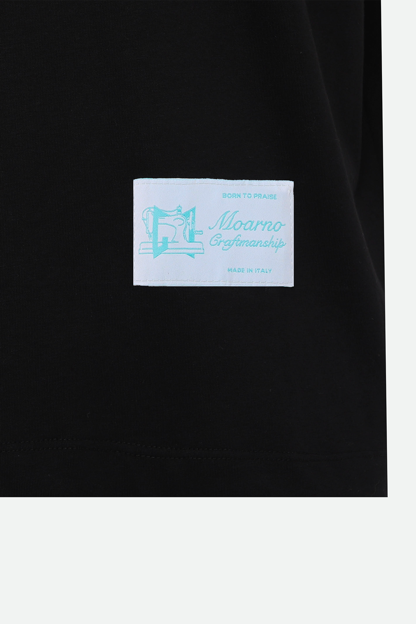 T-SHIRT NERA IN JERSEY DI COTONE
