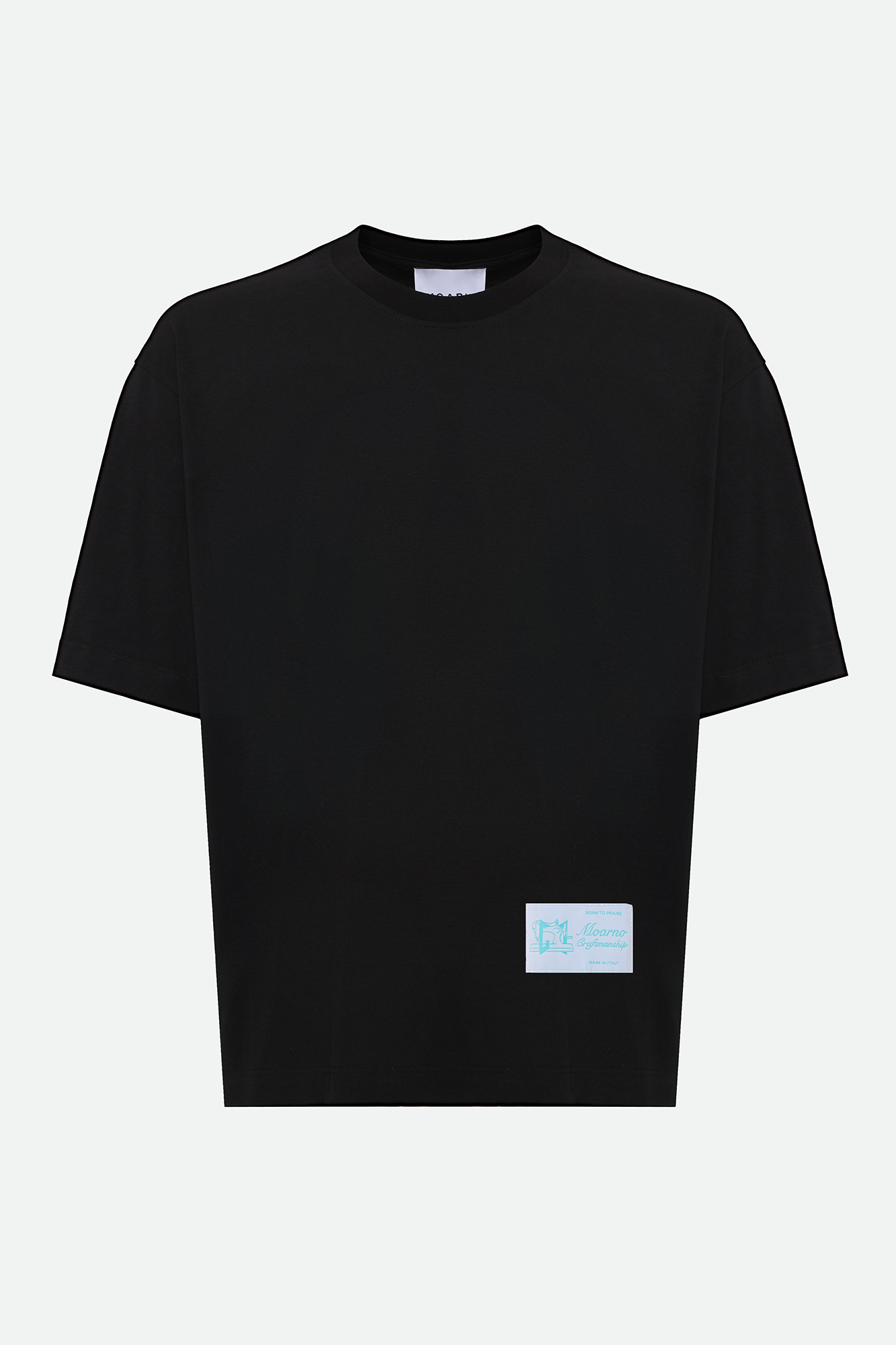 T-SHIRT NERA IN JERSEY DI COTONE