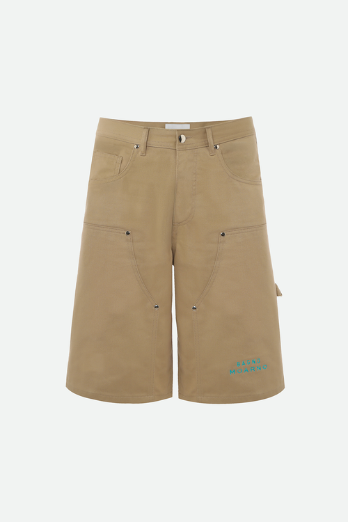 BERMUDA IN DRILL DI COTONE CON TASCHE CARGO
