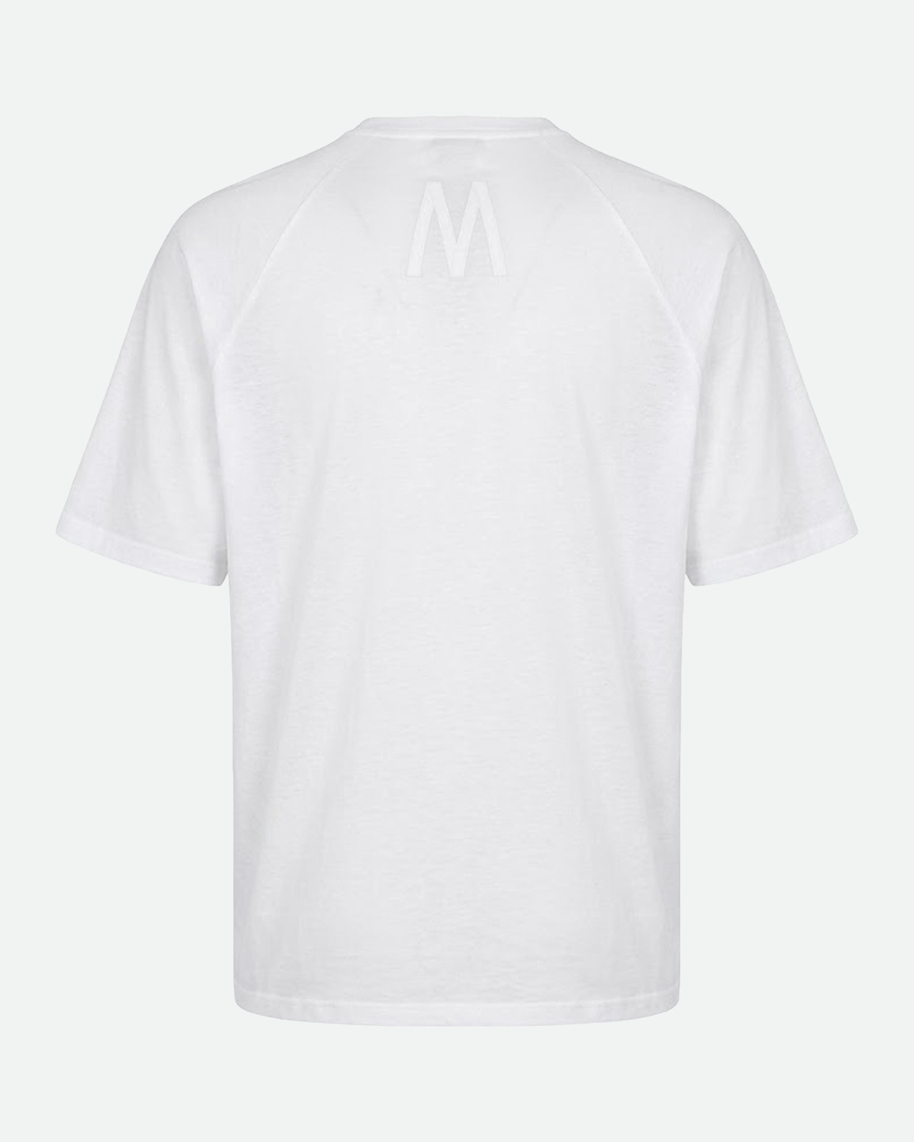 T-SHIRT ASIMMETRICA IN POPELINE DI COTONE