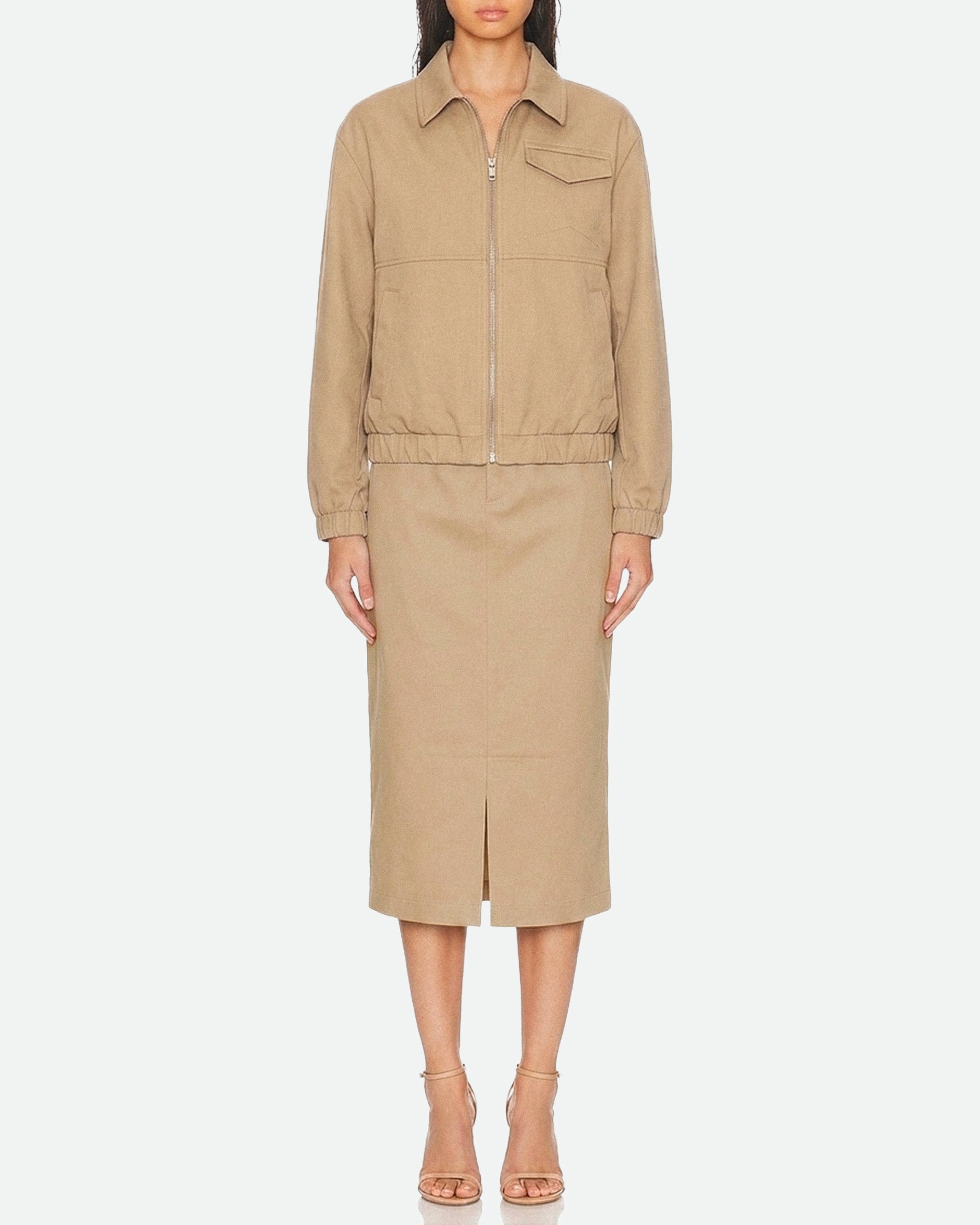 GIACCA BOMBER IN GABARDINE DI COTONE