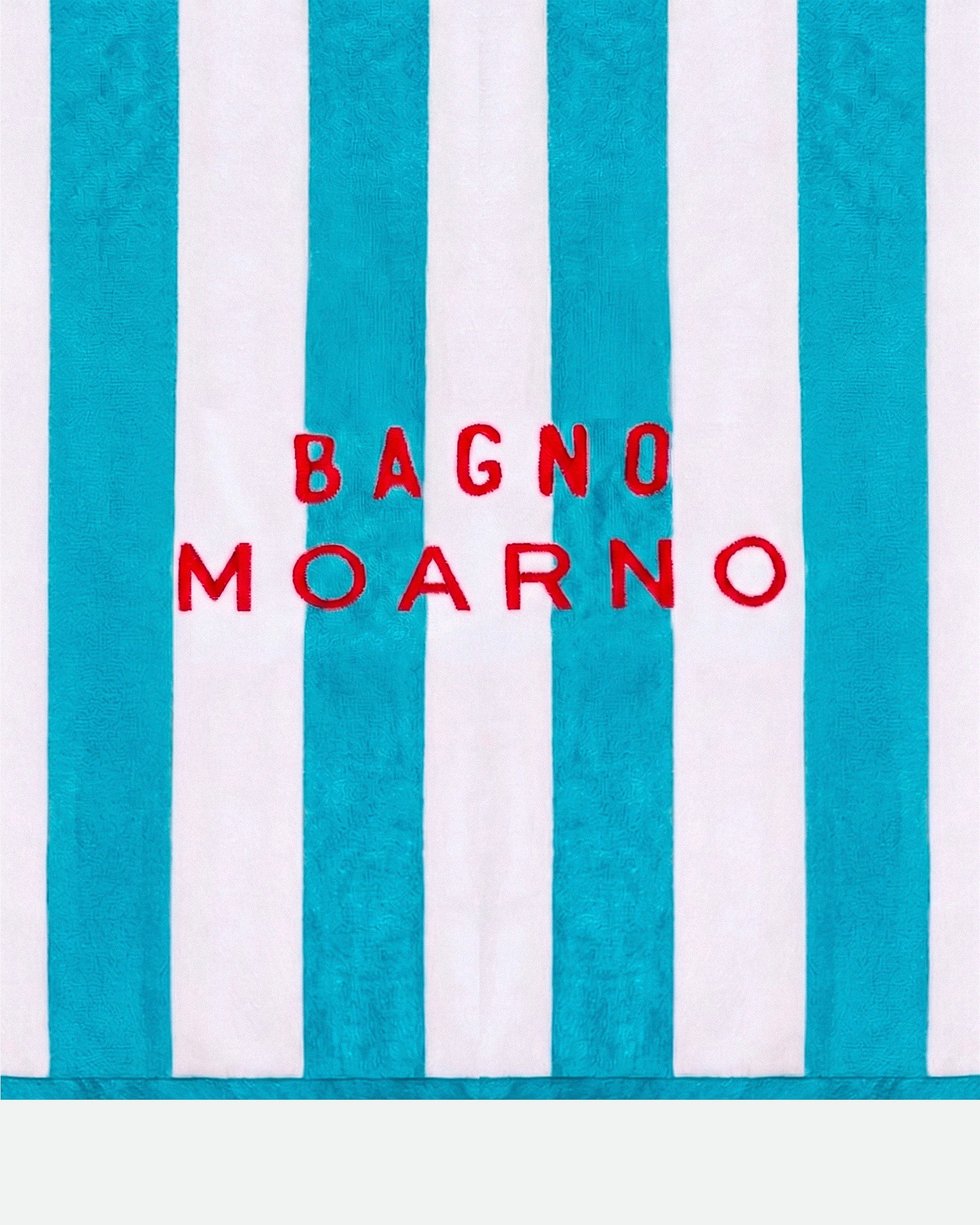 TELO DA SPIAGGIA BLU MOARNO IN JACQUARD VELOUR DI COTONE
