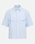 CAMICIA MANICHE CORTE IN SEERSUCKER DI COTONE