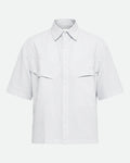 CAMICIA MANICHE CORTE IN SEERSUCKER DI COTONE