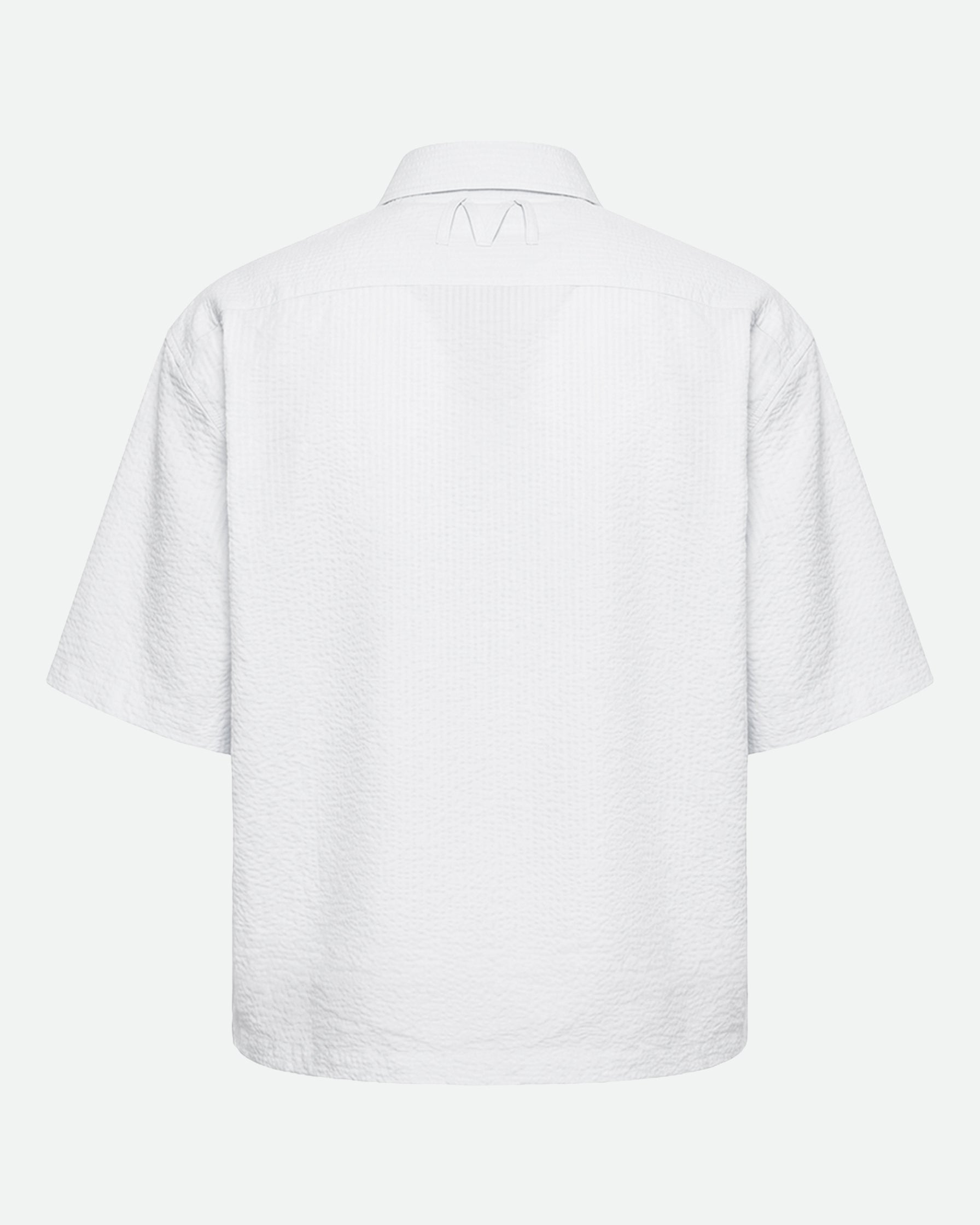 CAMICIA MANICHE CORTE IN SEERSUCKER DI COTONE