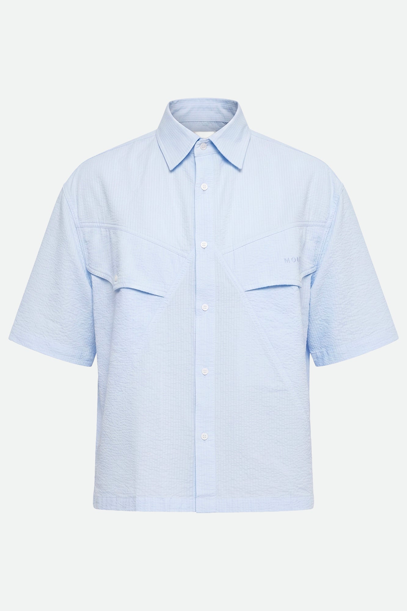 CAMICIA MANICHE CORTE IN SEERSUCKER DI COTONE